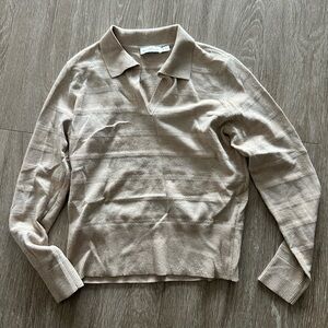 Vineyard Vines Men's Beige V-Neck Sweater